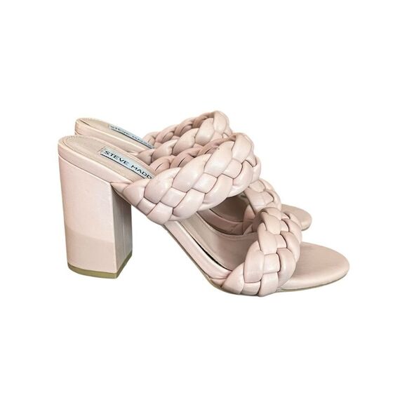 Steve Madden light pink braided heels. Size 37 - Picture 1 of 6